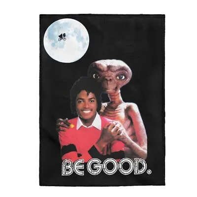 E.T. & Michael Jackson Blanket - Be Good 80s MJ ET Alien Velveteen Plush Blanket • $33