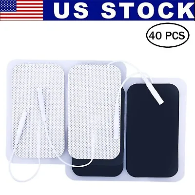 40x Replacement Electrode Pads For Electrotherapy Massager EMS Tens Unit Patches • $21.84