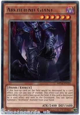 MP14-EN181 Archfiend Giant Rare 1st Edition Mint YuGiOh Card • £0.99