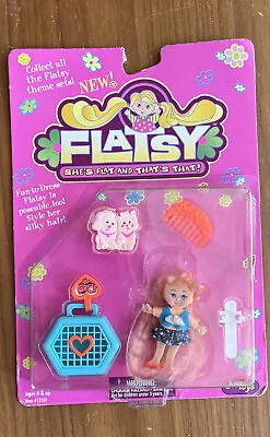 Vintage 1994 Just Toys FLATSY DOLL RARE Pet Shop Cat Dog  #13101  NOS • $21.99