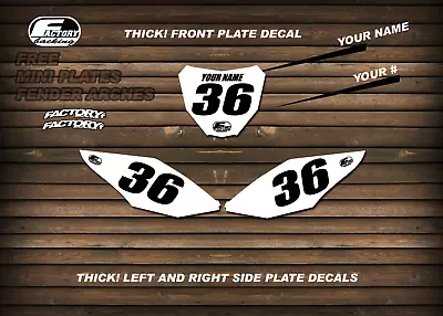 Thick Decals Custom Printed Race Number Backgrounds (ANY COLORS)  MX GRAPHICS • $39.99