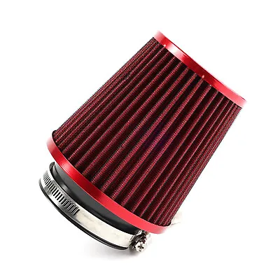 3 Inches 76 Mm Cold Air Intake Cone Filter 3  NEW ( RED ) • $14.24