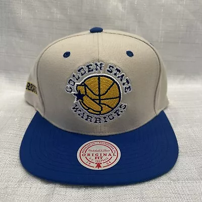 Mitchell & Ness Golden State Warriors 2 Tone Script HWC Adjustable Snapback Hat • $26.99