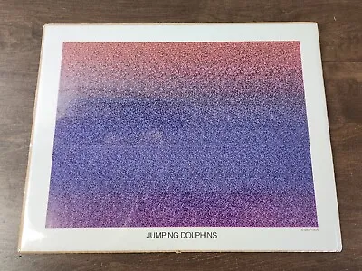 1993 JUMPING DOLPHINS 3D VISION Stereogram Magic Eye Picture Poster 14 X 11  NOS • $19