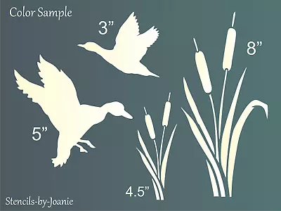 Stencil By Joanie Flying Landing Ducks Cattail Marsh Bird Hunt Outdoor DIY Signs • $16.95