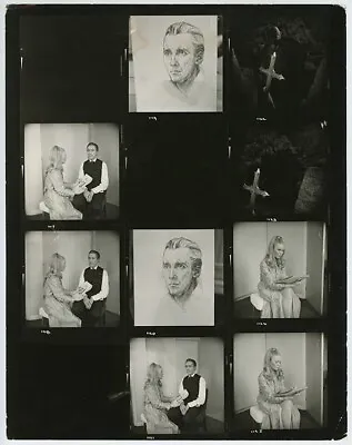 1968 Contact Sheet Veronica Carlson Draws Lee Dracula Has Risen From The Grave • $975