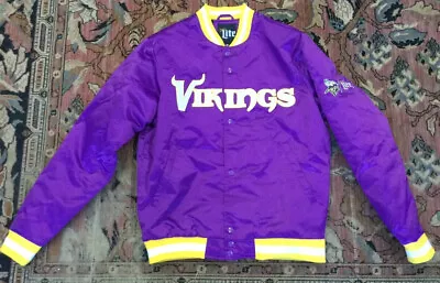 NFL Minnesota Vikings Miller Lite Button Up Jacket Polyester Size Medium NEW • $30