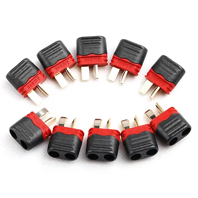 Amass 10 Pairs Sheathed T Plug Connectors Dean Style For RC ESC Motor Controller • $9.44