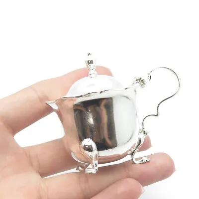 925 Sterling Silver & Glass Antique 1921 E S Barnsley Birmingham Mustard Pot • $264.99