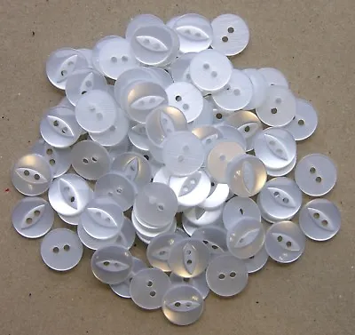 £1.99 • Buy  White Fish Eye Buttons ( Choice Of Size & Pack Quantity ) 16s 18s 22s 26s 30s