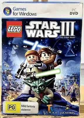 Lego Star Wars 3 The Clone Wars - PC In OK Condition - 5352 • $18.99