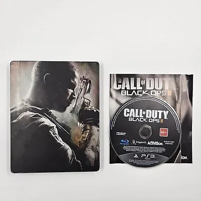 Call Of Duty Black Ops II 2 Playstation 3 PS3 Steelbook Game + Manual 25F4 • $22.95