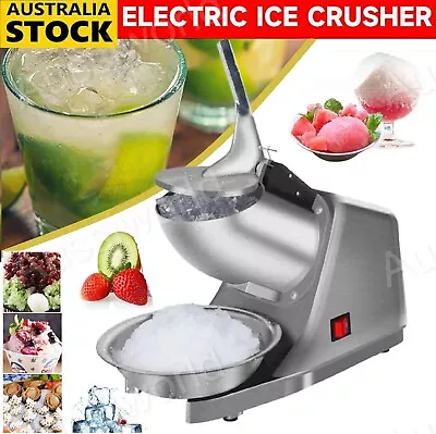 Electric Ice Crusher Shaver Snow Cone Maker Commercial Machine 2200r/m 300W AU • $79.99