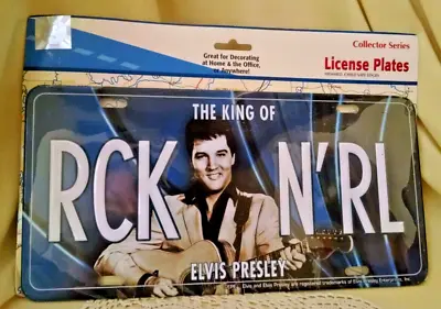 Elvis Presley License Plate New King Of Rock N Roll Collector Series Hemmed . • $19.99