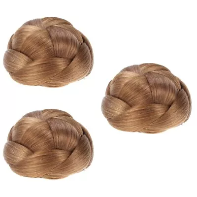  3 Pack Updo Bun Wig 1b# Women's Hair Chignon Braid Hairpieces For • £21.48