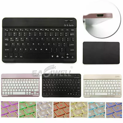 Backlit Ultra Slim Wireless Keyboard For Mackbook IMac IPad Windows PC Tablet AU • $28.99