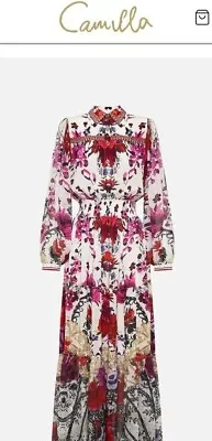 $350 • Buy Camilla Reign Of Roses Button Through Dress Size S New With Tags RRP $849
