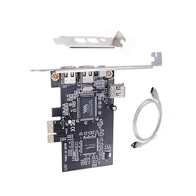 PCI-e 1X To External IEEE 1394 4 Ports (3x6Pin + 1x4Pin ) Firewire Card Adapter • £18.22