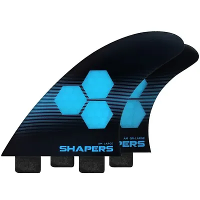 Shapers Fins - AM2 Tri-Quad-5 Fin (fits Fcs1) - Blue - Large - Surf - New • $209.95