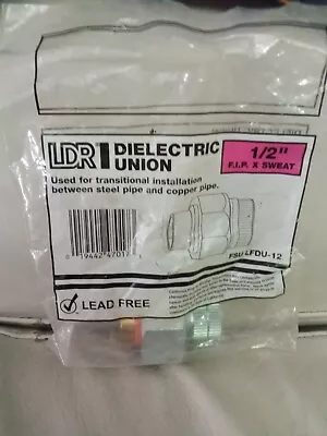 LDR Dielectric Union - 1/2 Inch FIP To 1/2 Inch Sweat Copper FSU LFFU-12 • $9.99