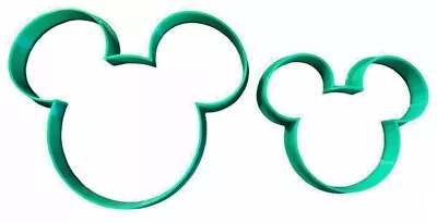 Set Of 2 X MICKEY MOUSE HEAD - Cookie Or Fondant Cutters Icing Cake • £3.25