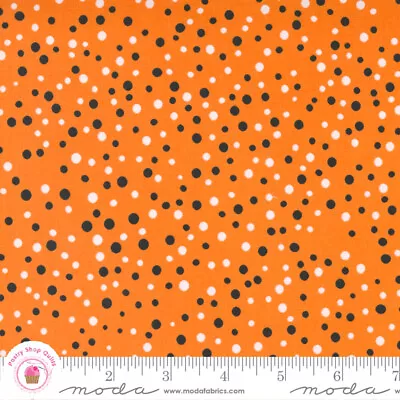 Moda TOO CUTE TO SPOOK 22426 13 Orang Dots ME & MY SISTER Quilt Fabric HALLOWEEN • $6.15