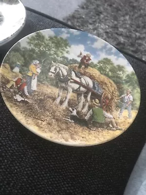 Vintage Wedgwood Collectors Plate Haymaking John L Chapman Life On The Farm • £2