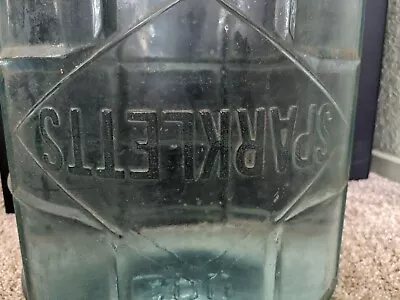 Unopened Vintage Sparkletts Drinking Water In 5 Gallon Glass Bottle From 1957 • $100