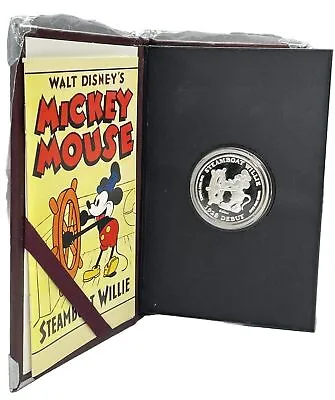 Steamboat Willie Mickey Mouse 1928 999 Silver Proof 1oz Round 65th Liberty Mint • $75