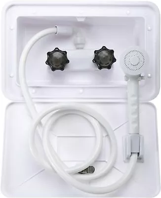 AmarineMade RV Exterior Shower Box Kit Faucet Hose Camper Shower Outdoor Trailer • $44.09