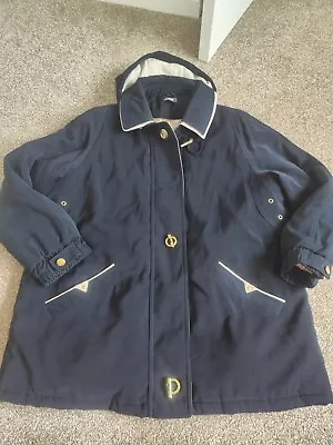 Ladies David Barry Navy Coat Size Uk 20 • £3