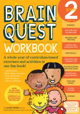 $3.59 • Buy Brain Quest Workbook, Grade 2 - Paperback By Liane Onish - GOOD