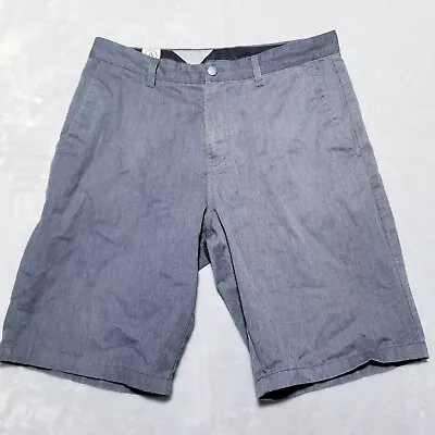 Volcom Shorts Mens Size 32 Gray Chino Flat Front Cargo Carpenter Casual Pockets • $8.98