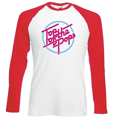 Inspired By Top Of The Pops  Retro Logo  Music Tv Longsleeve Baseball T-shirt • £16.99