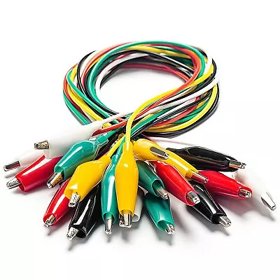 30pcs Electrical Alligator Clips Test Lead Double-ended Lead Probes 5 Colors • $21