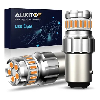 AUXITO 1157 CANBUS Amber Yellow LED Turn Signal Indicator Parking Light Bulbs ES • $11.99