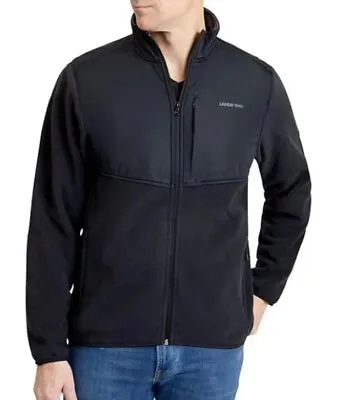 Lands End Fleece Full Zip Jacket Mens Size XLarge 100% Polyester Black • $24.95