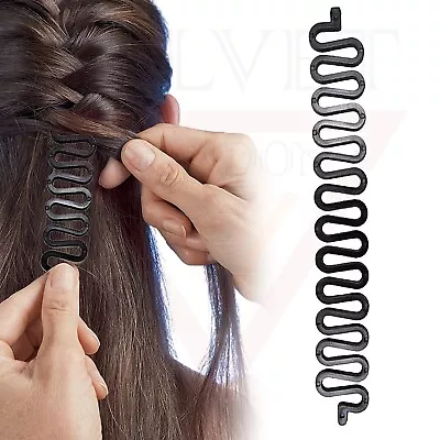 Magic Hair Braiding Bun Maker French Hair Braiding Tool Roller Hook Hair Clip UK • £2.65
