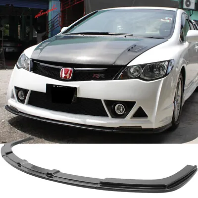 Fits 06-11 Honda Civic 4Dr Sedan Mugen RR Style Front Bumper Lip Spoiler - ABS • $119.99