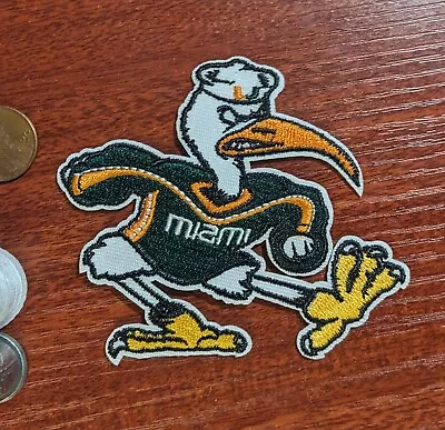 University Of Miami Hurricanes Patch Sebastian The U Embroidered Iron On 3x3.5  • $5