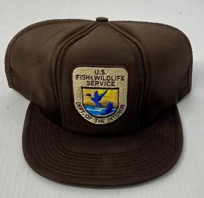 Vintage NOS US Fish & Wildlife Service Mesh SnapBack Trucker Hat Cap Made In USA • $27.50