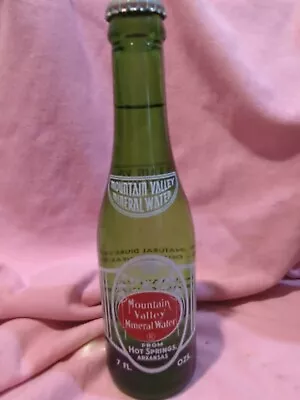 Vintage  Green Glass Bottles Mountain Valley Mineral Water Hot Springs AK   • $22