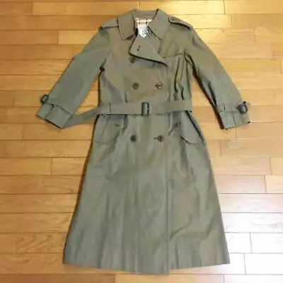 Burberry Long Trench Coat Prorsum Khaki Women Size S Preowned Authentic From JP • $604.09
