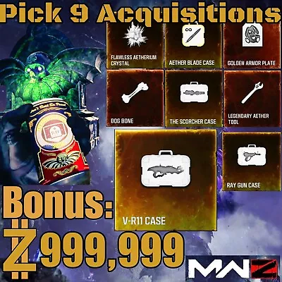 MW3 Zombies | MWZ | Pick ANY 9 Items + MAX Points/Essence To Setup A Tombstone • $15.14