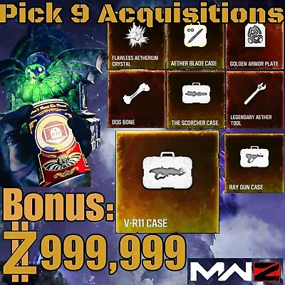 MW3 Zombies Receive Any 9 Items + Max Points/Essence (Setup A Tombstone) | MWZ | • £11.99