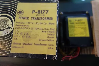 Stancor P-8177 600VCT 120MA-5V 3A-6.3V 5A Power Transformer NOS • $79.95