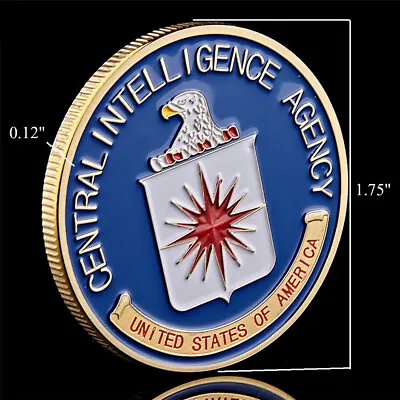 Challenge CIA USA Gold Coin America Central Intelligence Agency Great Seal Metal • £3.35