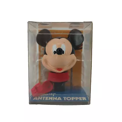 Disney Antenna Topper Mickey Mouse Head Red Scarf W/ Hanging Cord Ornament Vtg • $15