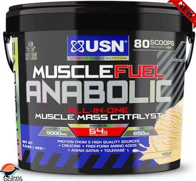 £89.75 • Buy USN Muscle Fuel Anabolic Vanilla All-in-one Protein Powder Shake (4kg): Workout