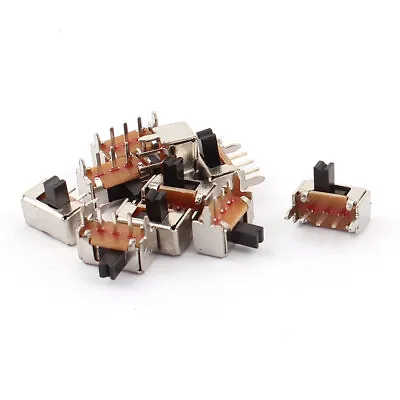 10 Pcs ON/OFF 2 Position 3 Poles SPDT Right Angle Panel PCB Mini Slide Switch • $6.54